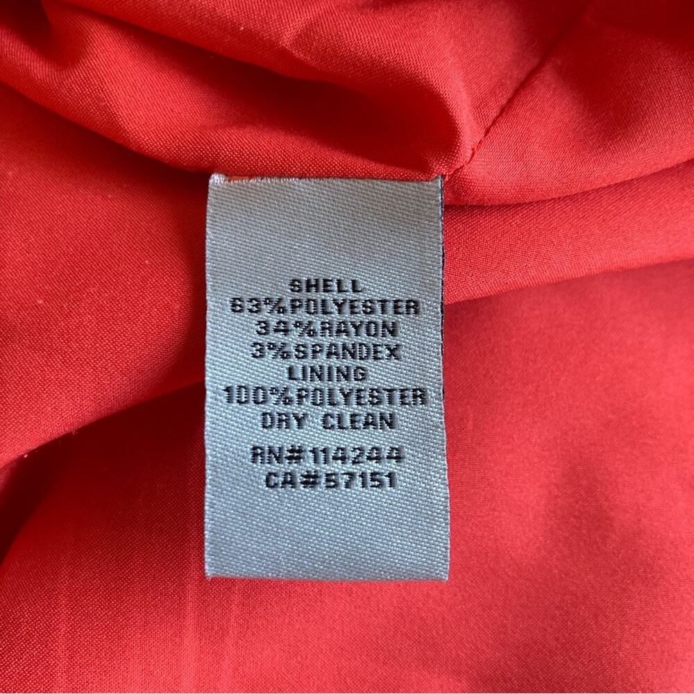 Eliza J Crepe Popover Sleeveless Orange Dress Size 12 - Picture 6 of 7